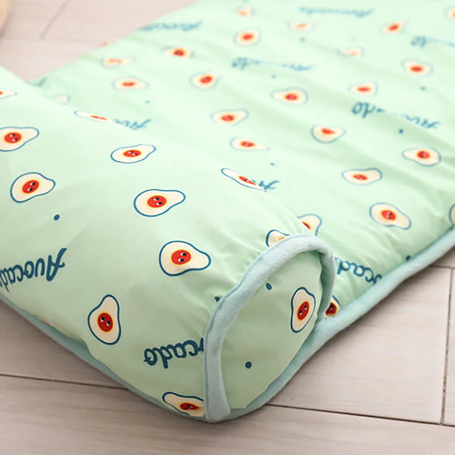 Dog cooling summer mat for pets, washable and comfortable, designed by Cashymart, with a soft surface for hot weather comfort.