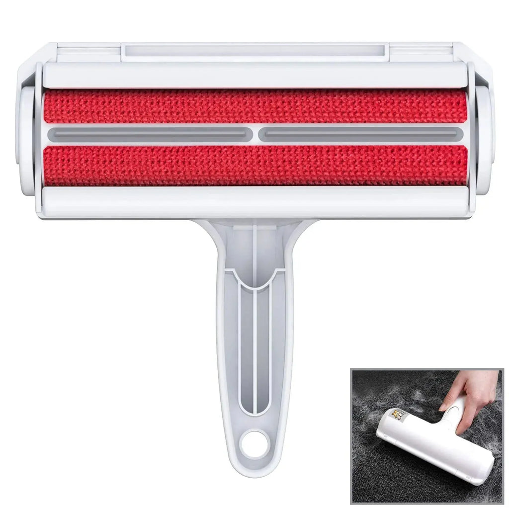 Reusable Cashymart pet hair remover roller with washable design, removing pet hair from clothing and furniture effortlessly.