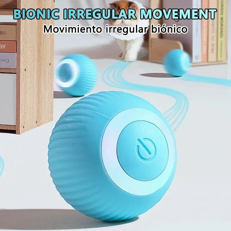 Cashymart smart rolling interactive ball toy for cats and dogs, designed to entertain pets with engaging movement and sound.