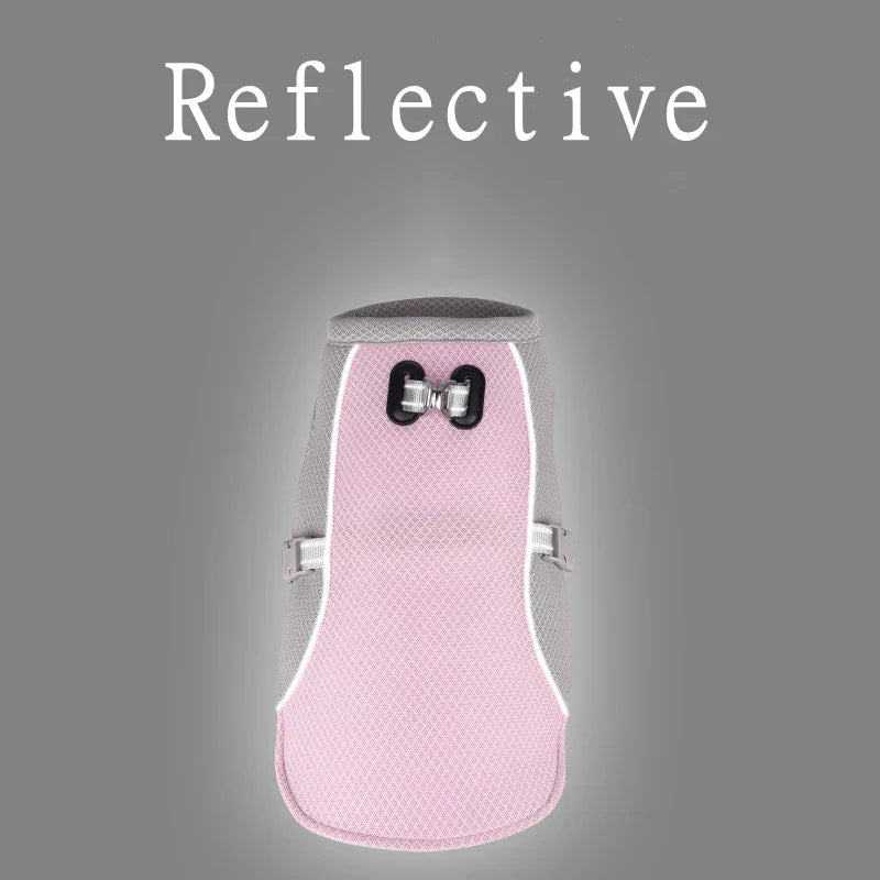 Cashymart summer dog cooling vest harness with reflective straps, designed to keep pets cool and visible during outdoor activities.