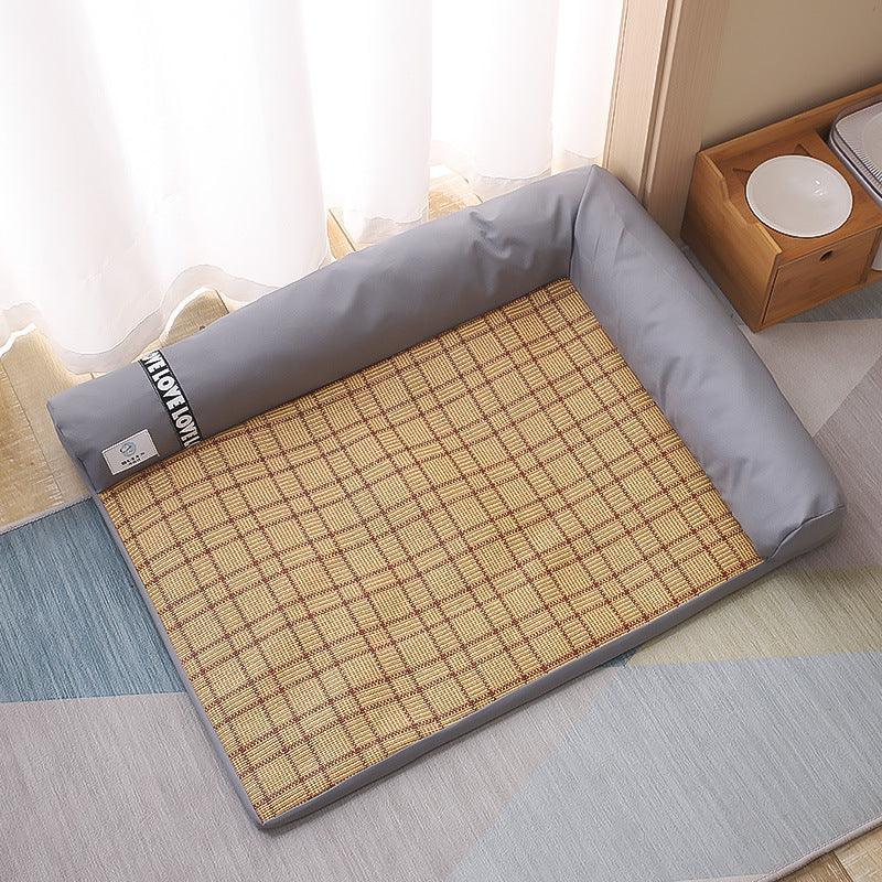 Dog Hugs Cat Cool Breeze Pet Oasis cooling mat for dogs and cats, featuring a plush, cushioned surface for summer comfort.