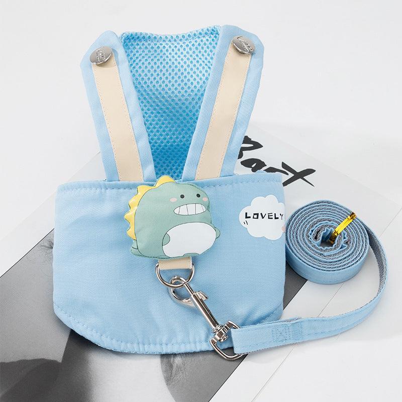 Cute Pet Adventure Set featuring a cat leash and small dog vest, designed for comfortable outdoor walks with pets.